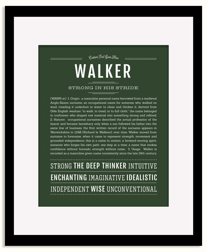 Frame Options | Deep Forest | Black Frame, Matted