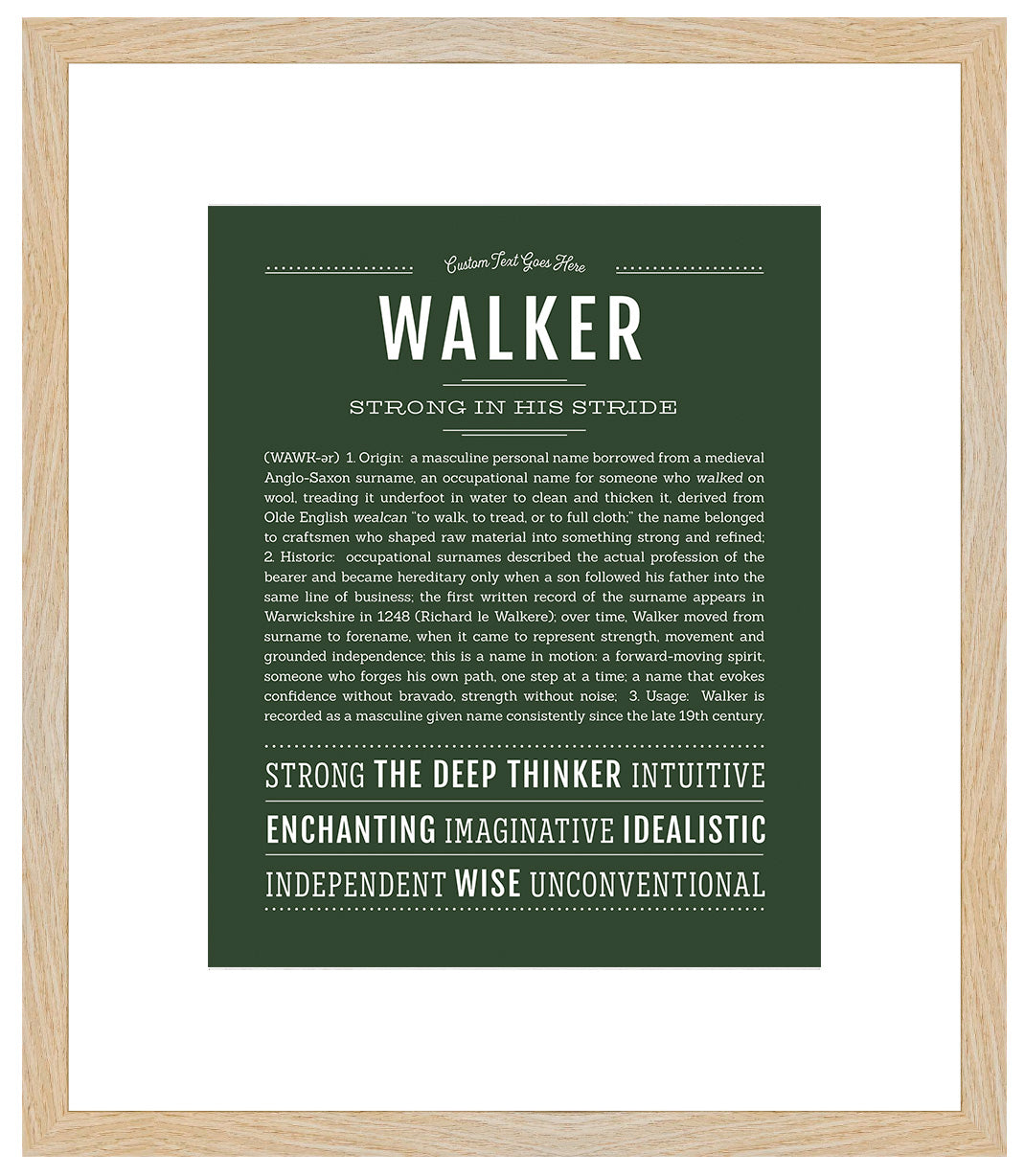 Frame Options | Deep Forest | Maple Frame, Matted