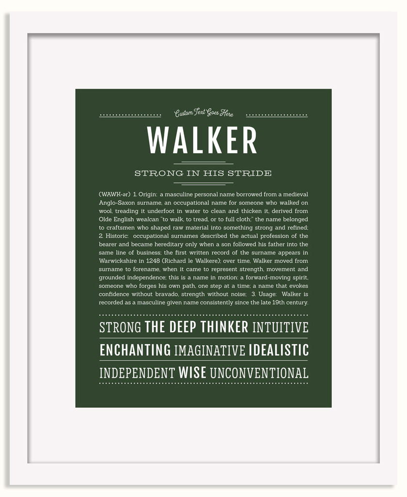 Frame Options | Deep Forest | White Frame, Matted