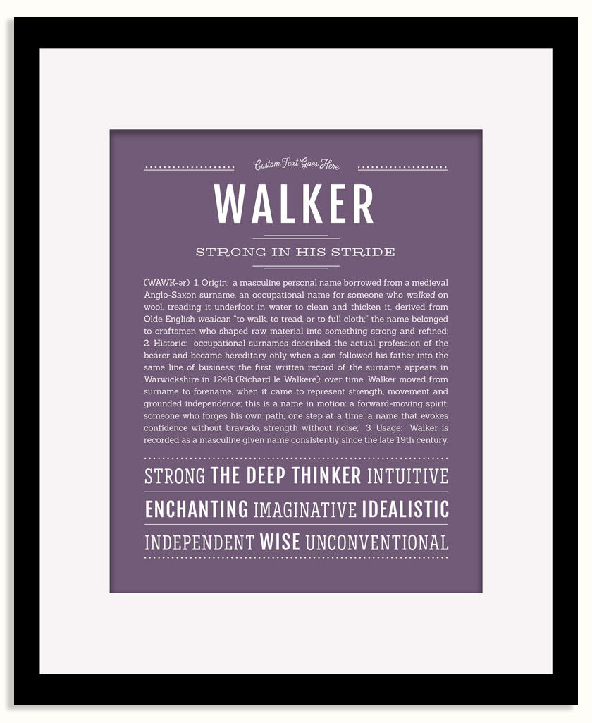 Frame Options | Deep Purple | Black Frame, Matted
