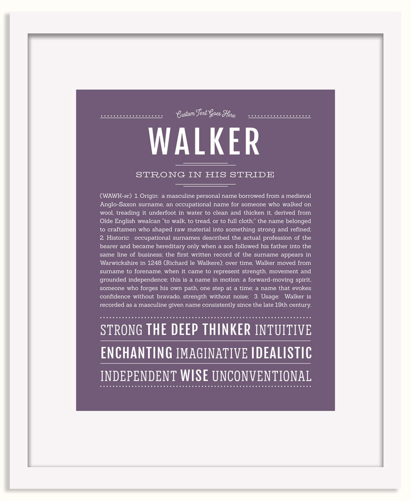 Frame Options | Deep Purple | White Frame, Matted