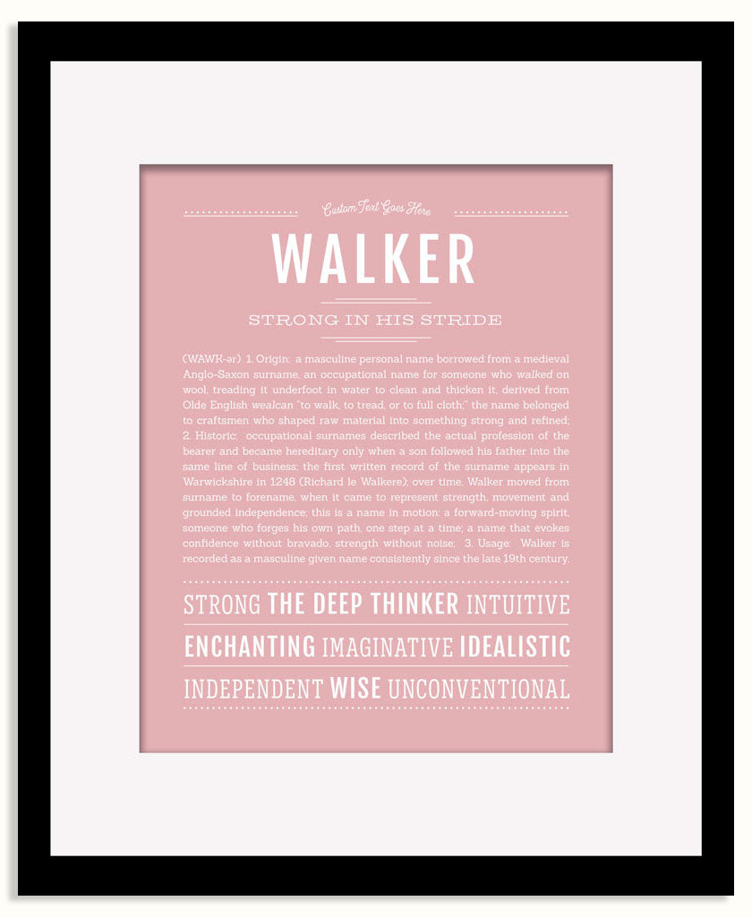 Frame Options | Dusty Rose | Black Frame, Matted