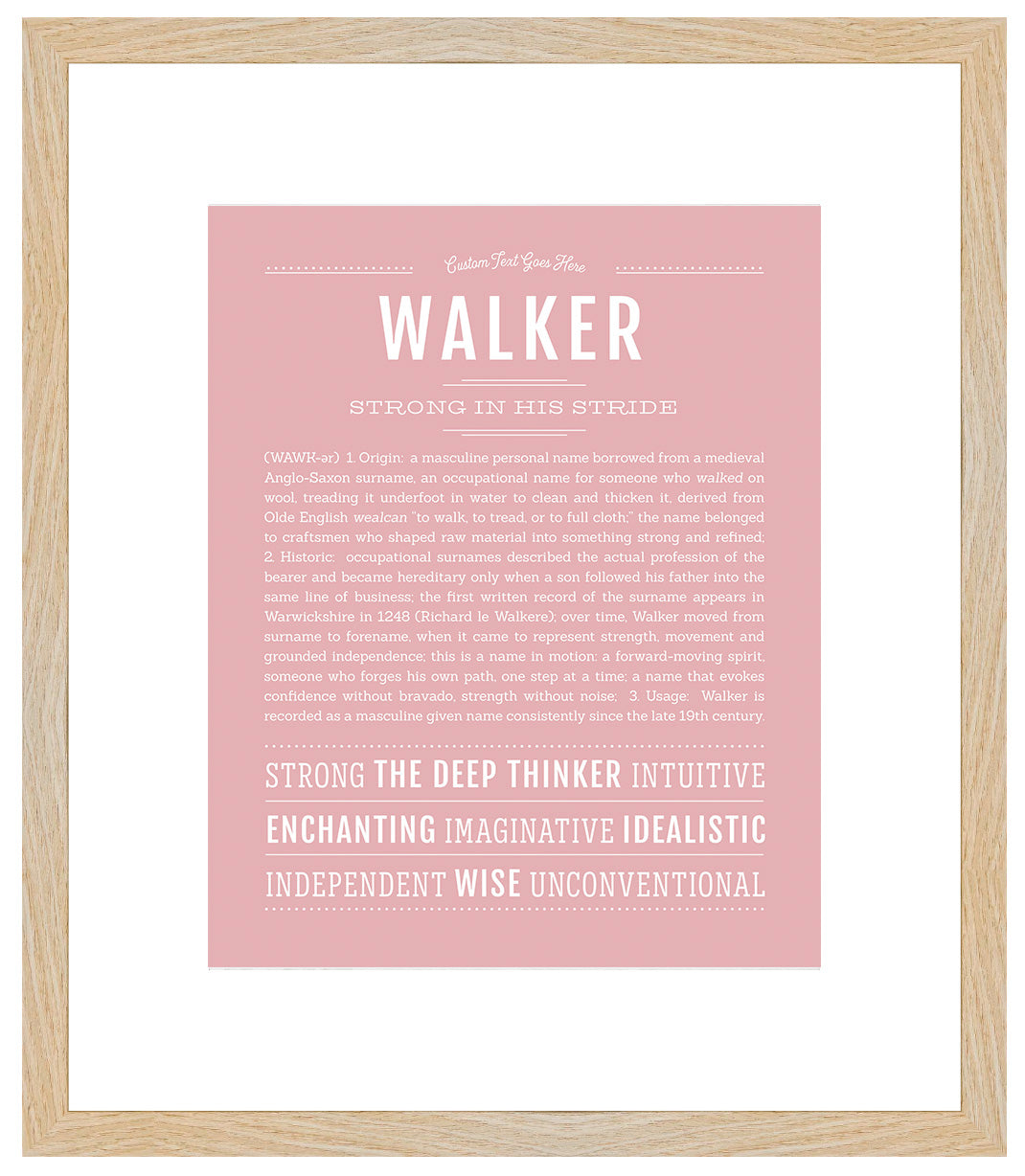 Frame Options | Dusty Rose | Maple Frame, Matted