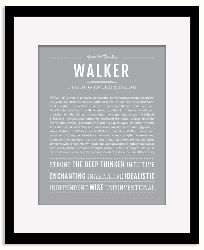 Frame Options | Light Gray | Black Frame, Matted