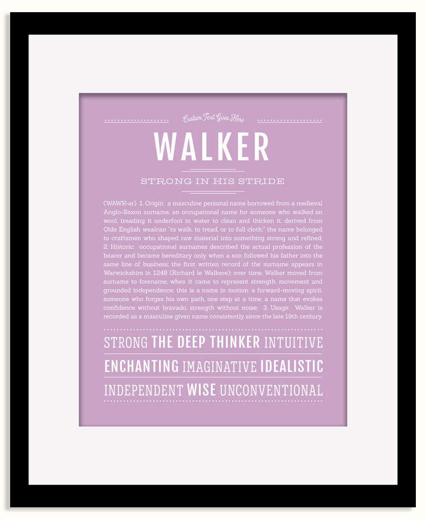 Frame Options | Lilac | Black Frame, Matted