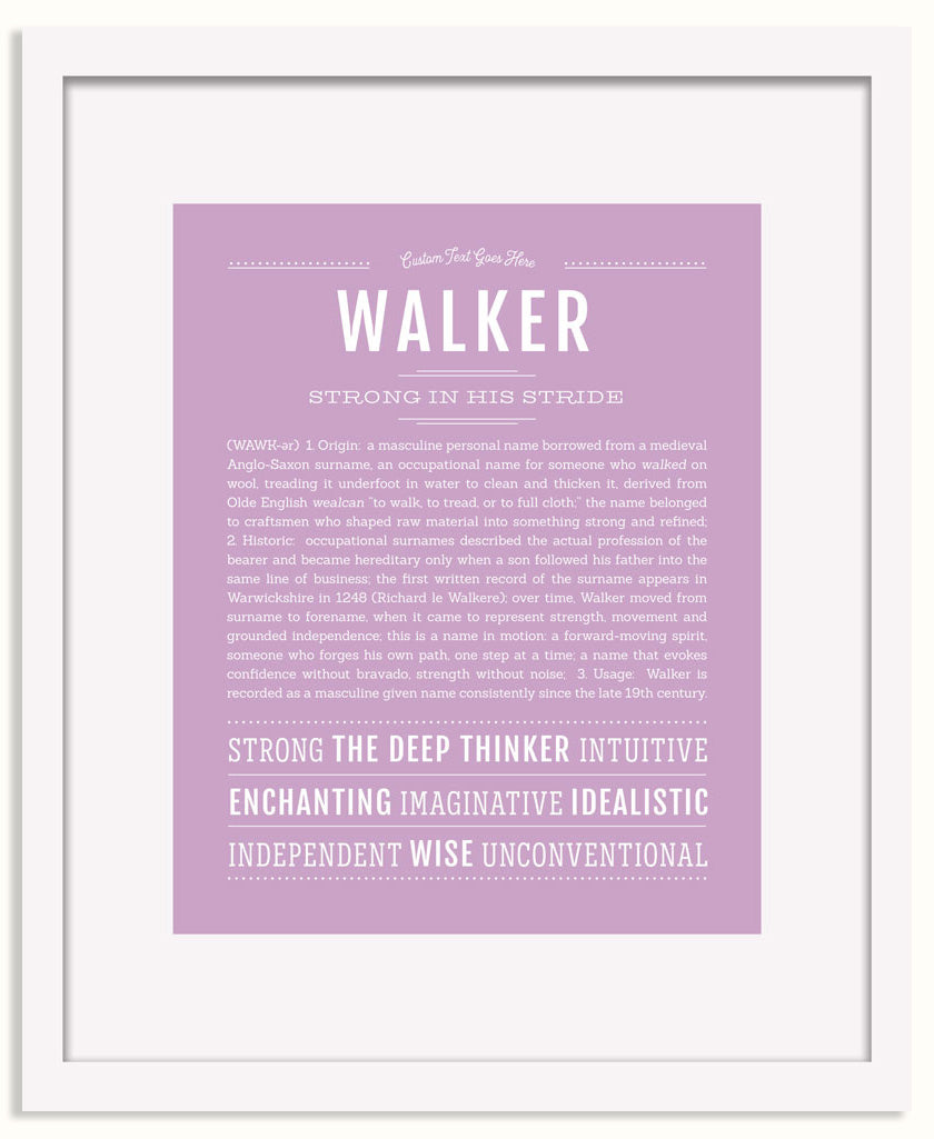 Frame Options | Lilac | White Frame, Matted