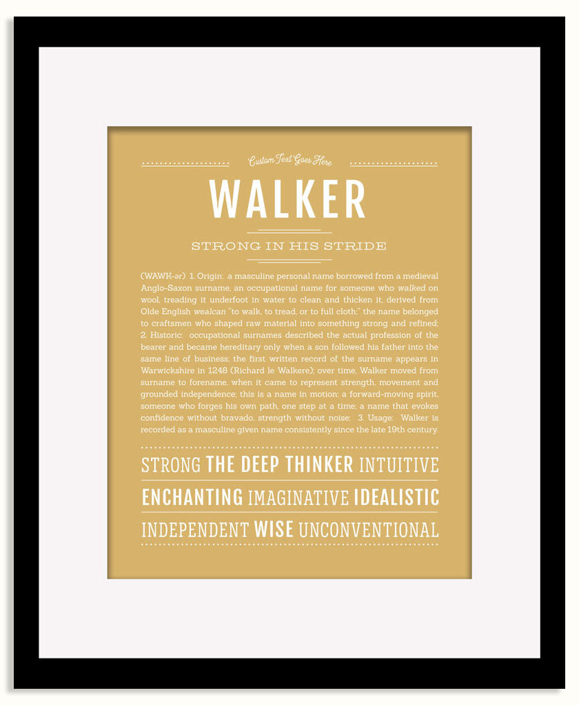 Frame Options | Matte Gold | Black Frame, Matted