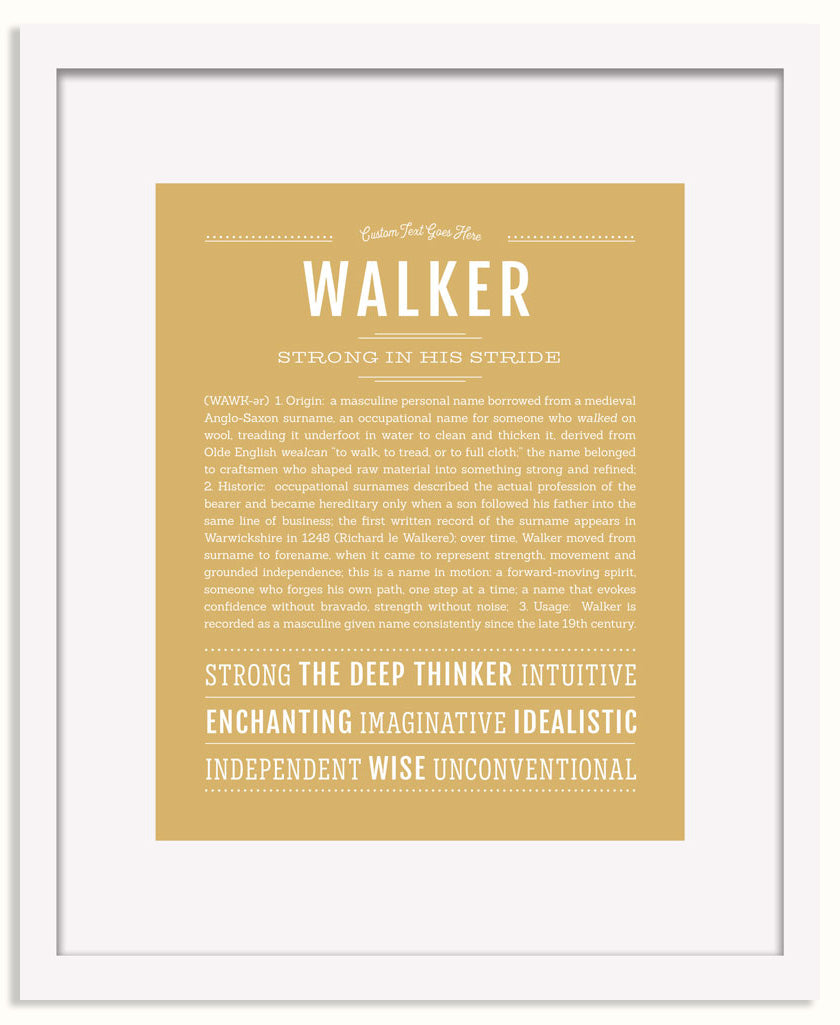 Frame Options | Matte Gold | White Frame, Matted