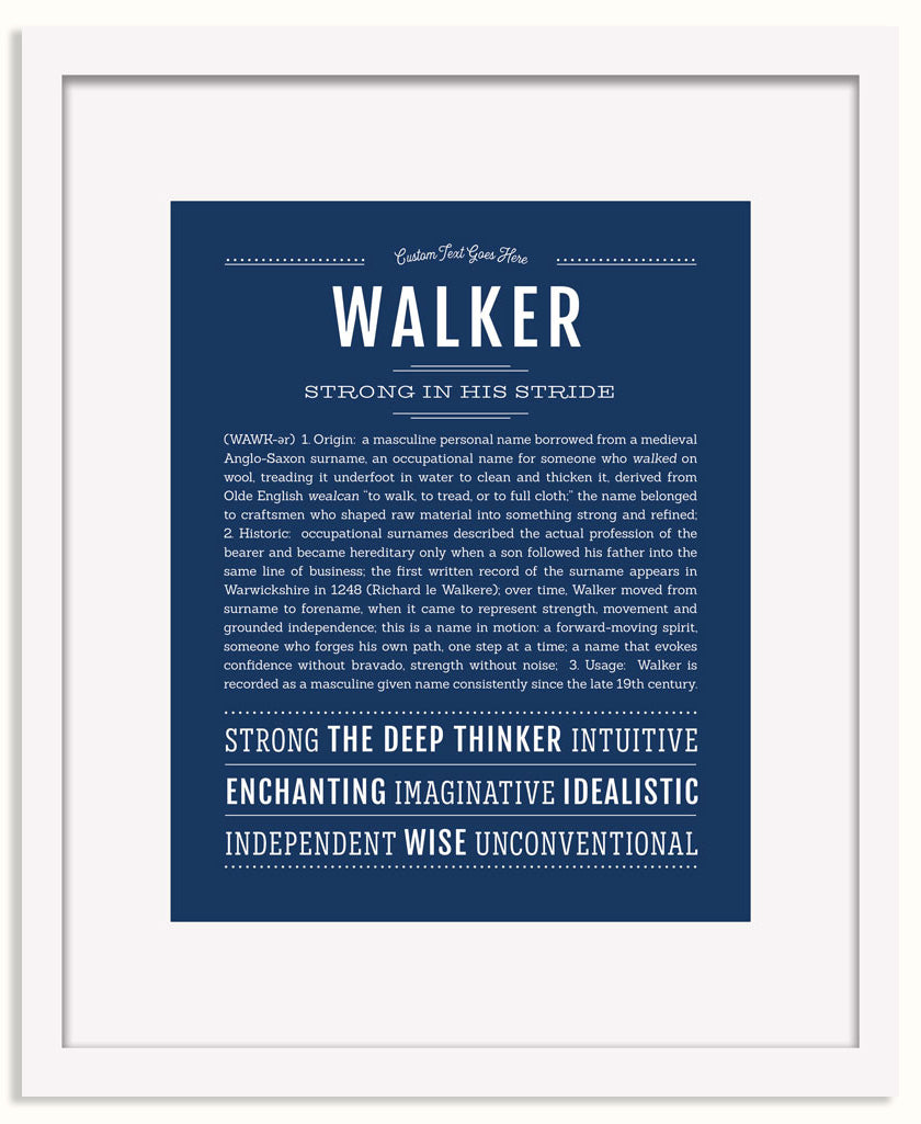 Frame Options | Midnight Blue | White Frame, Matted