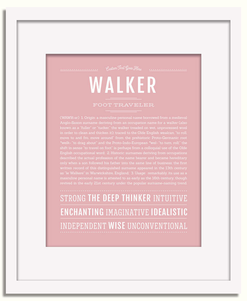 Frame Options | Dusty Rose | White Frame, Matted