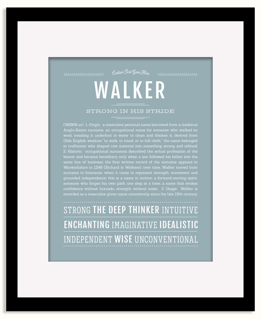 Frame Options | Powder Blue | Black Frame, Matted