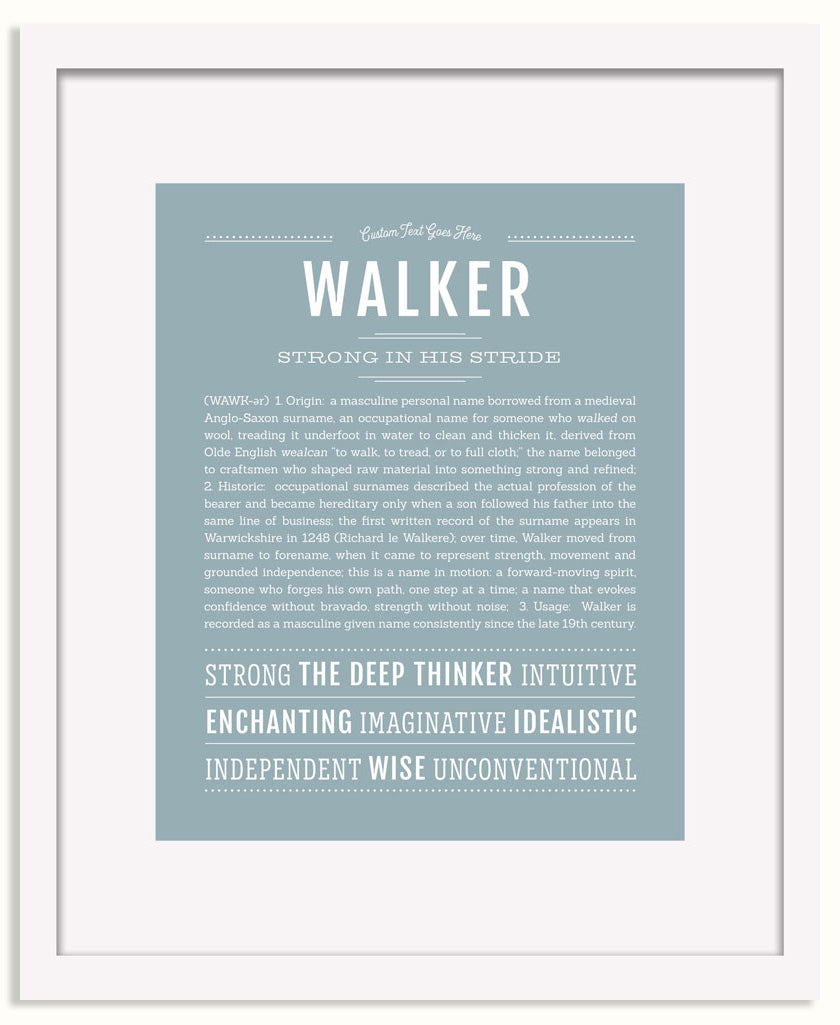 Frame Options | Powder Blue | White Frame, Matted