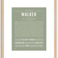 Walker | Name Art Print