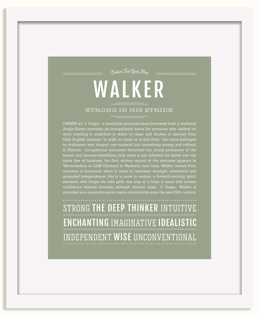 Frame Options | Sage | White Frame, Matted