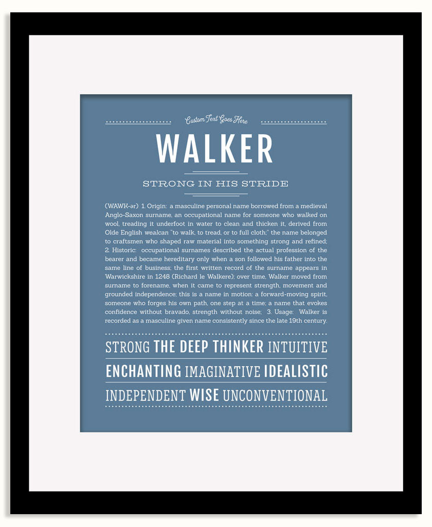 Frame Options | Steele Blue | Black Frame, Matted