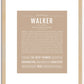 Walker | Name Art Print