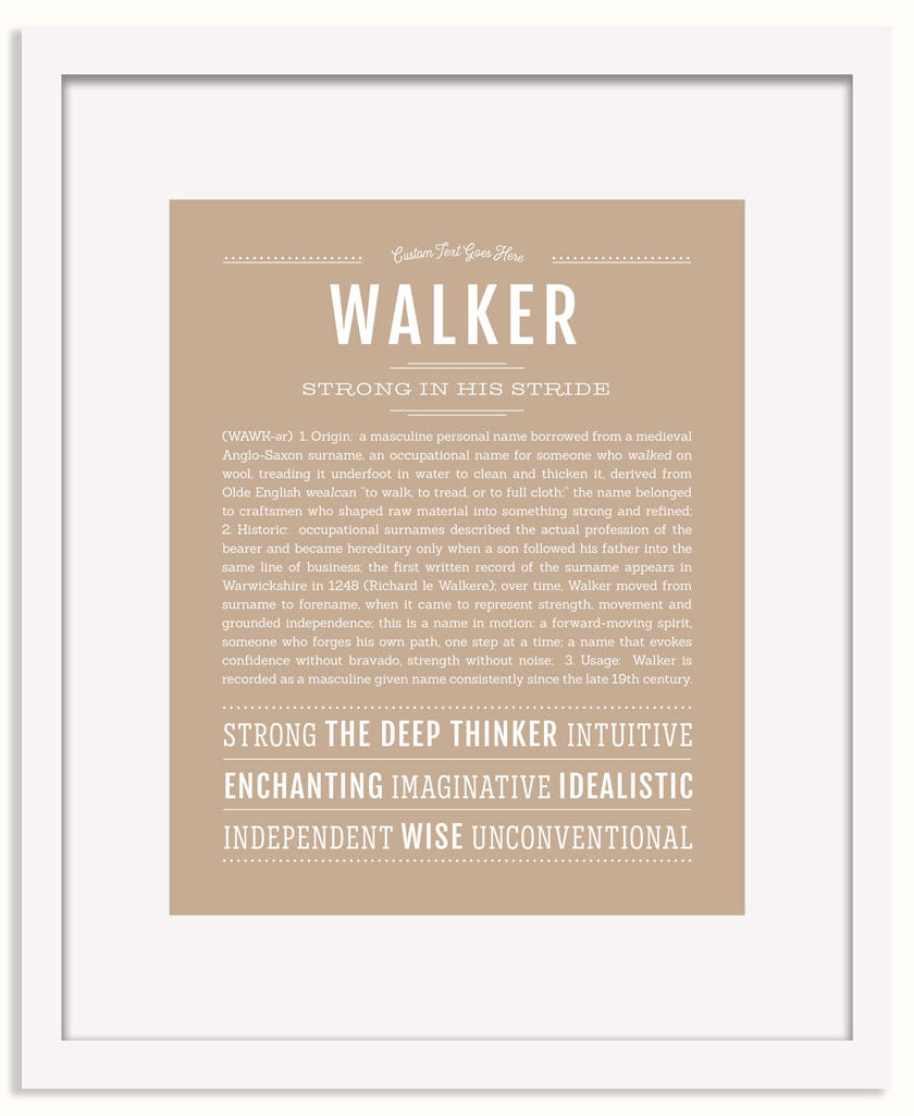 Frame Options | Tan | White Frame, Matted