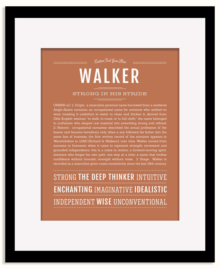 Frame Options | Terra Cotta | Black Frame, Matted