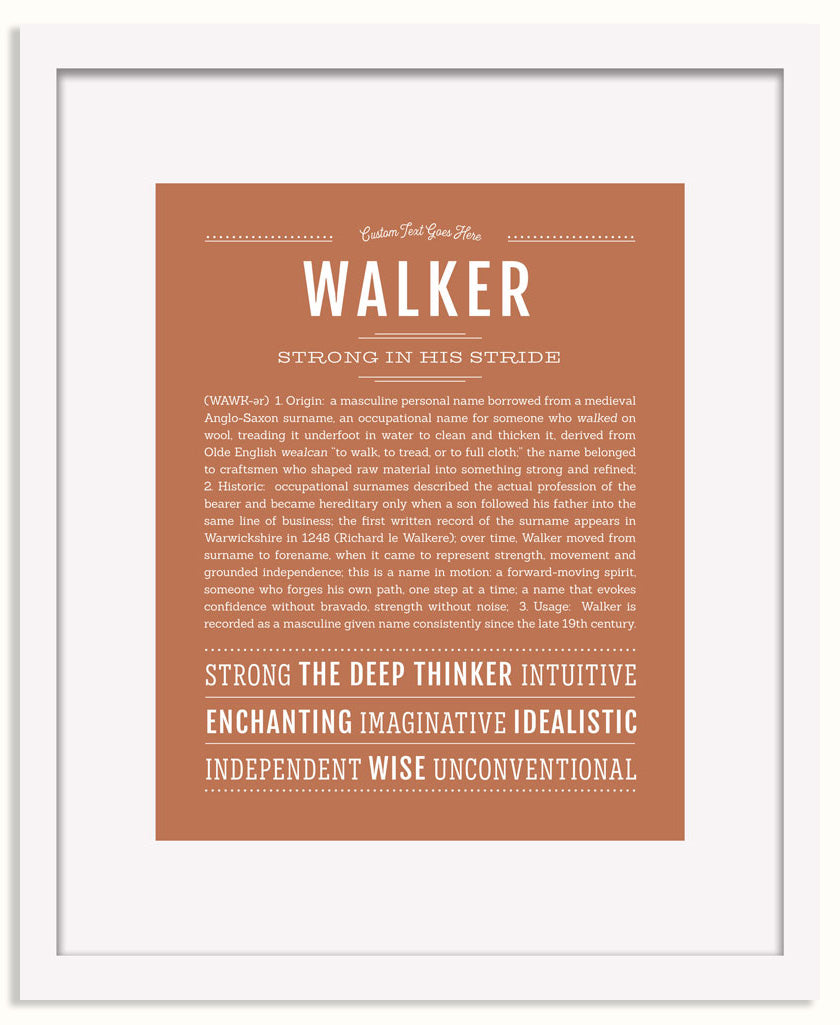 Frame Options | Terra Cotta | White Frame, Matted
