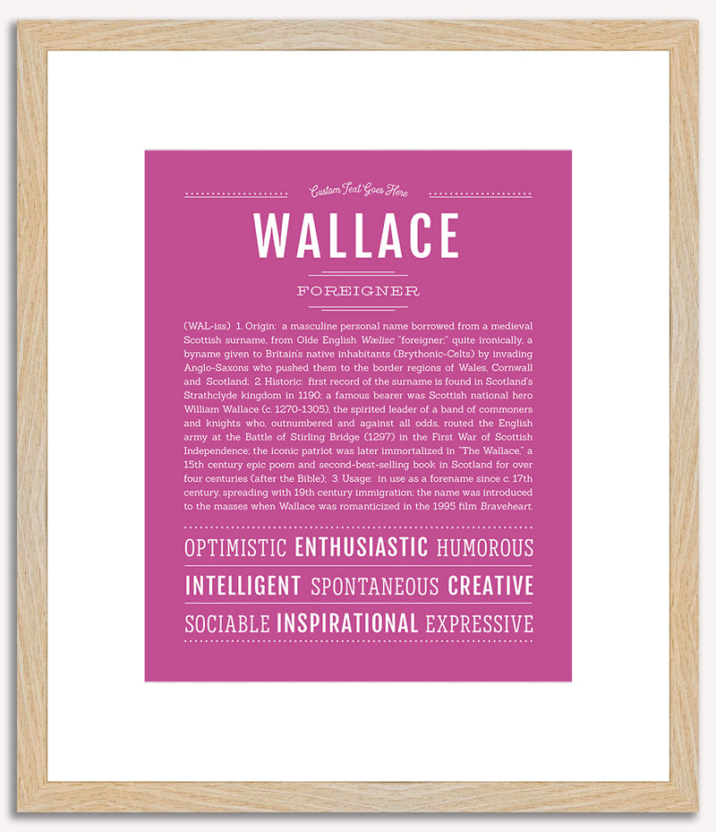 Wallace | Name Art Print