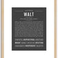 Walt | Name Art Print