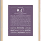 Walt | Name Art Print