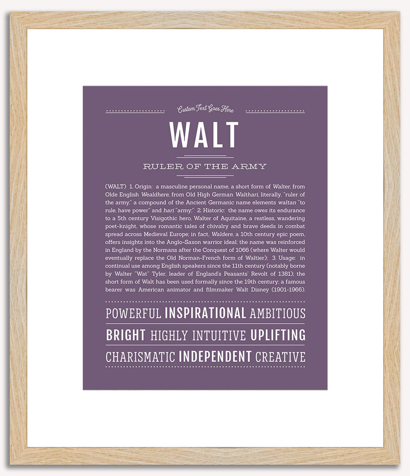 Walt | Name Art Print