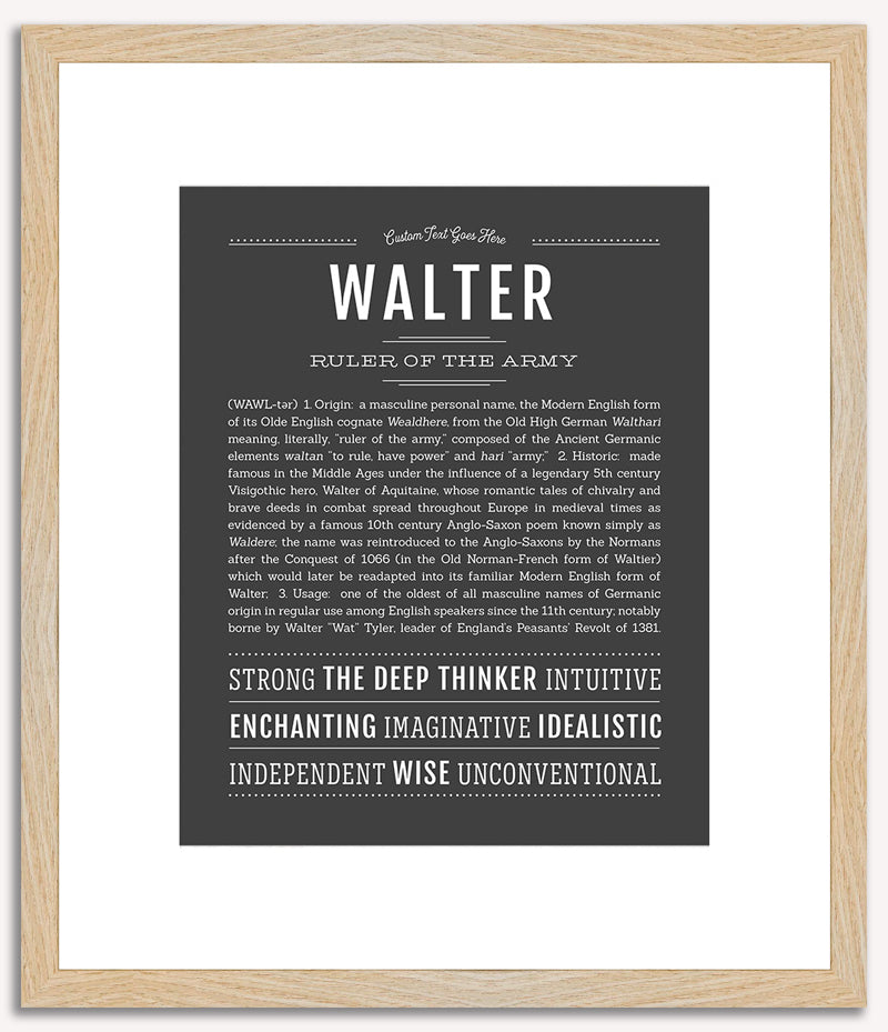 Walter | Name Art Print