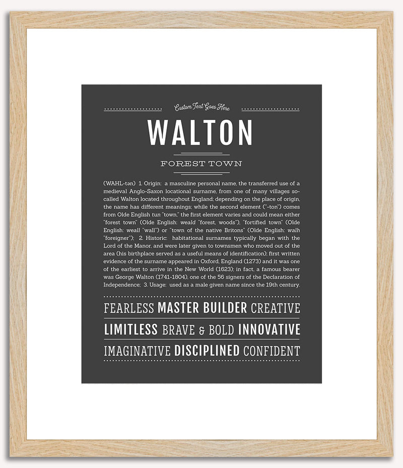 Walton | Name Art Print