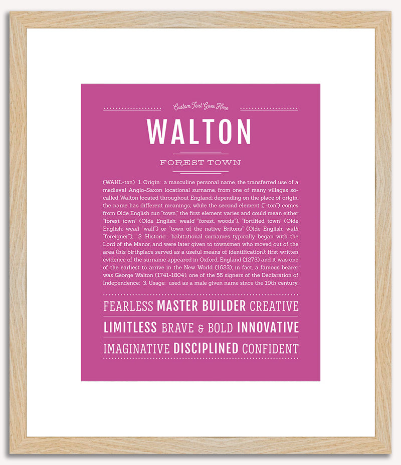 Walton | Name Art Print