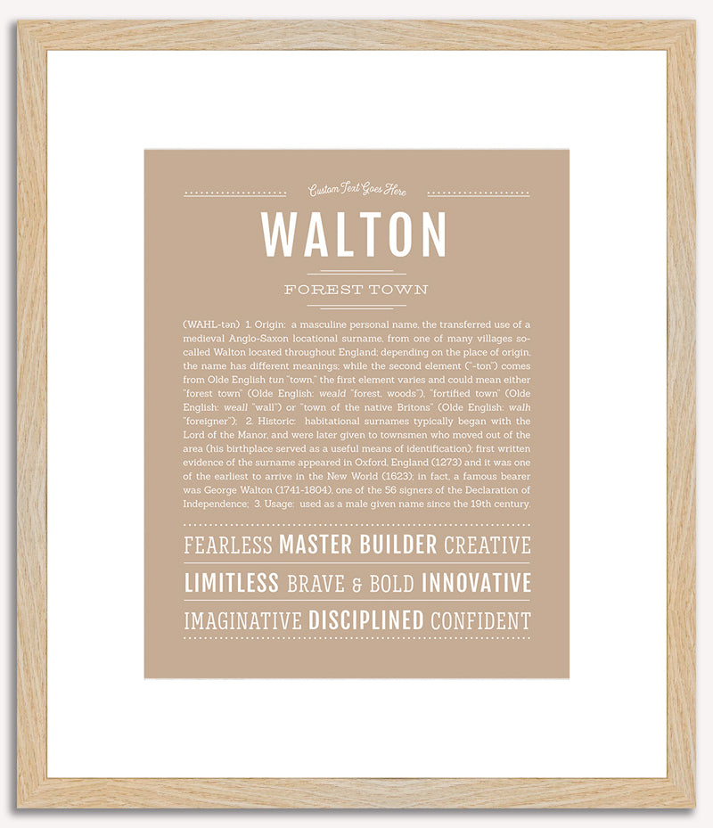 Walton | Name Art Print