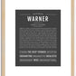 Warner | Name Art Print