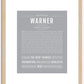 Warner | Name Art Print