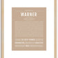 Warner | Name Art Print