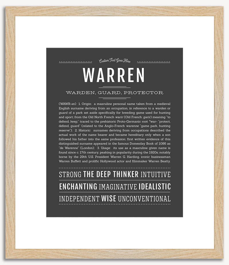 Warren | Name Art Print