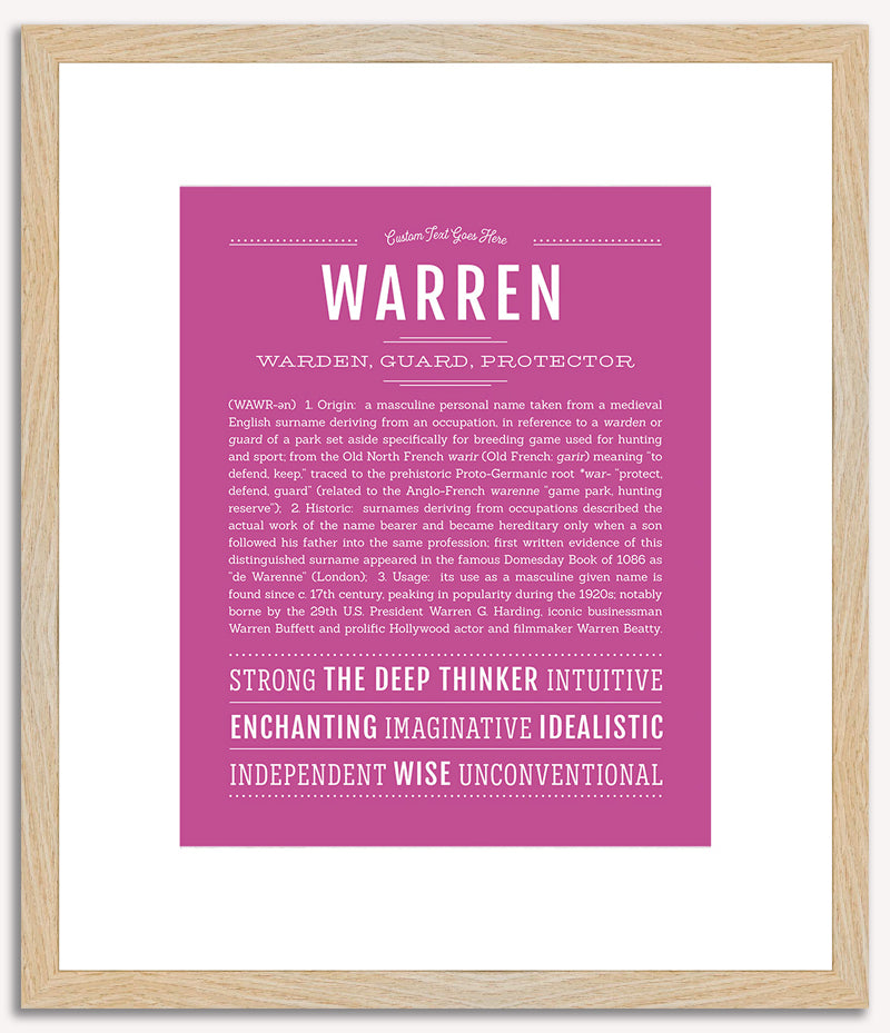 Warren | Name Art Print