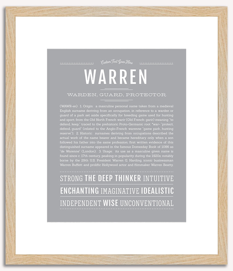 Warren | Name Art Print