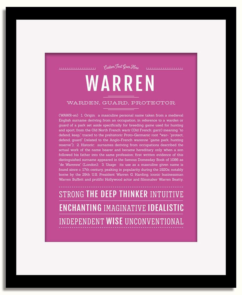 Frame Options | Dark Pink | Black Frame, Matted