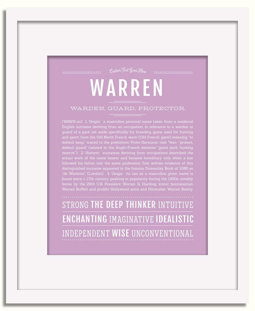 Frame Options | Lilac | White Frame, Matted