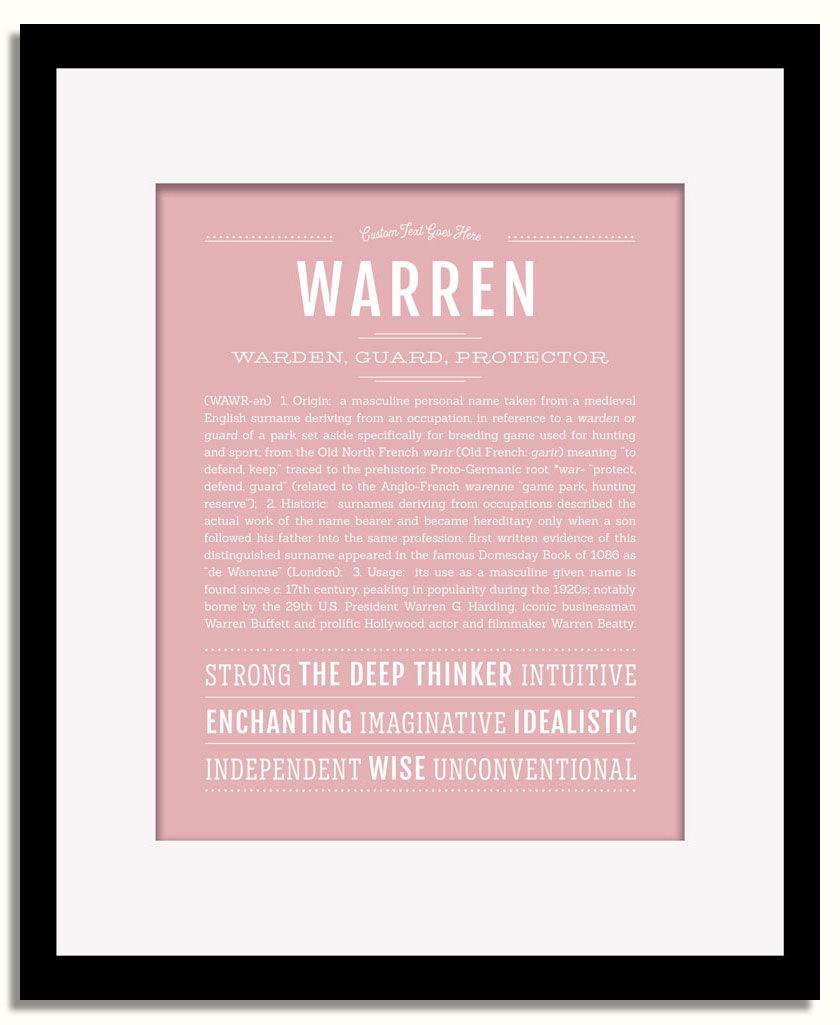 Frame Options | Dusty Rose | Black Frame, Matted