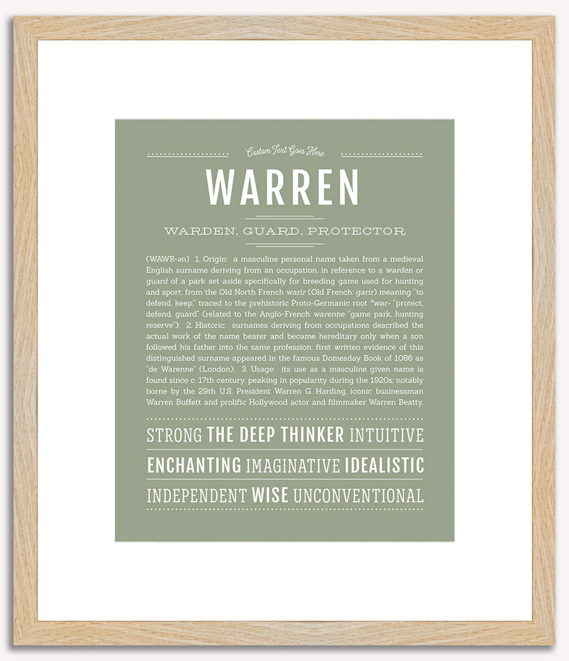 Warren | Name Art Print