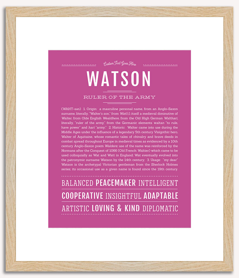 Watson | Name Art Print