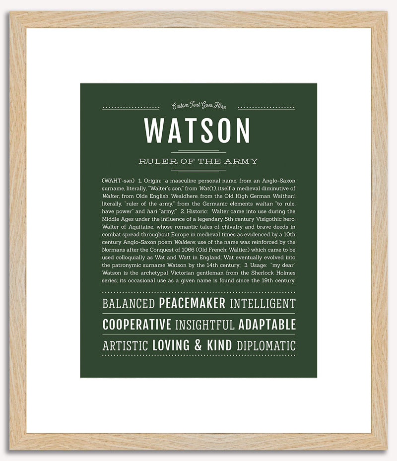 Watson | Name Art Print