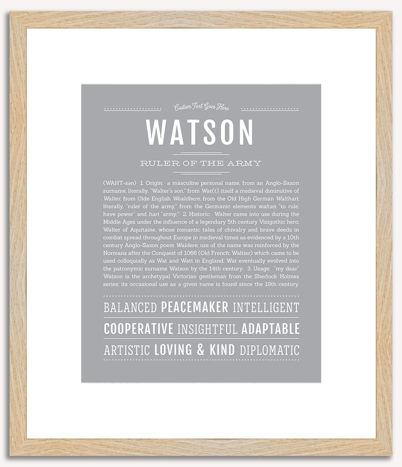 Watson | Name Art Print