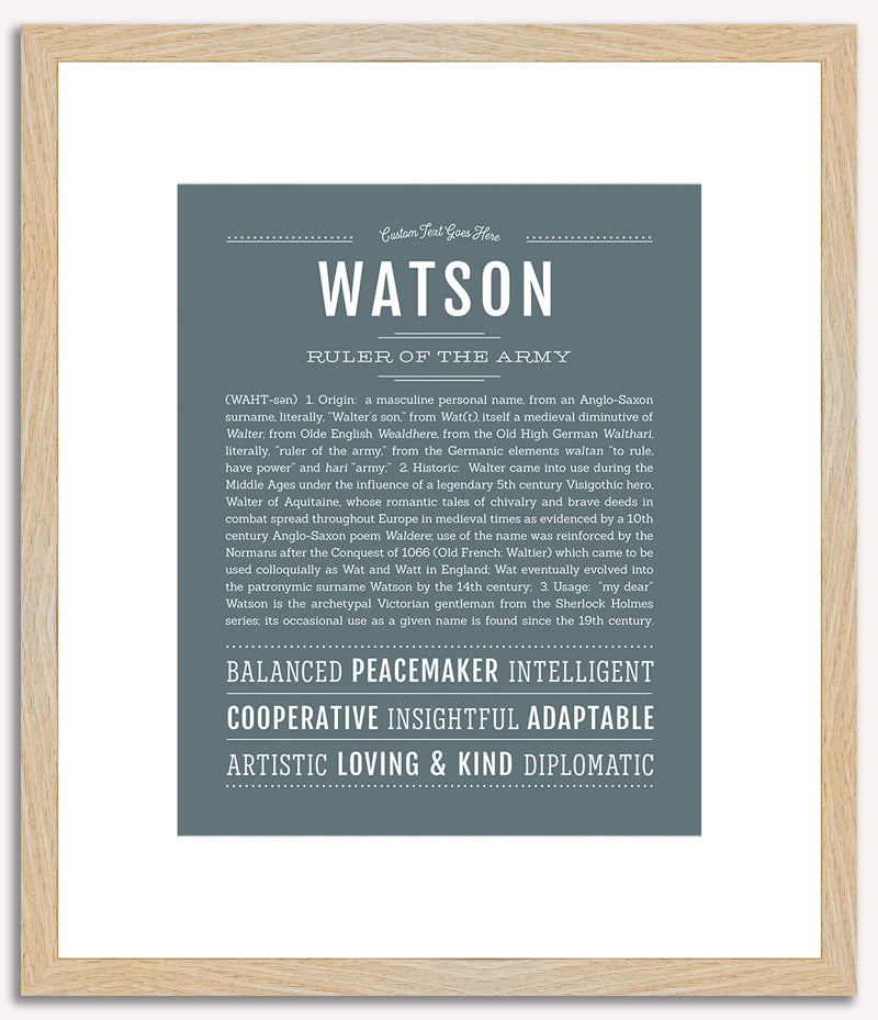 Watson | Name Art Print