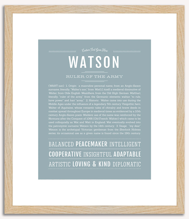 Watson | Name Art Print