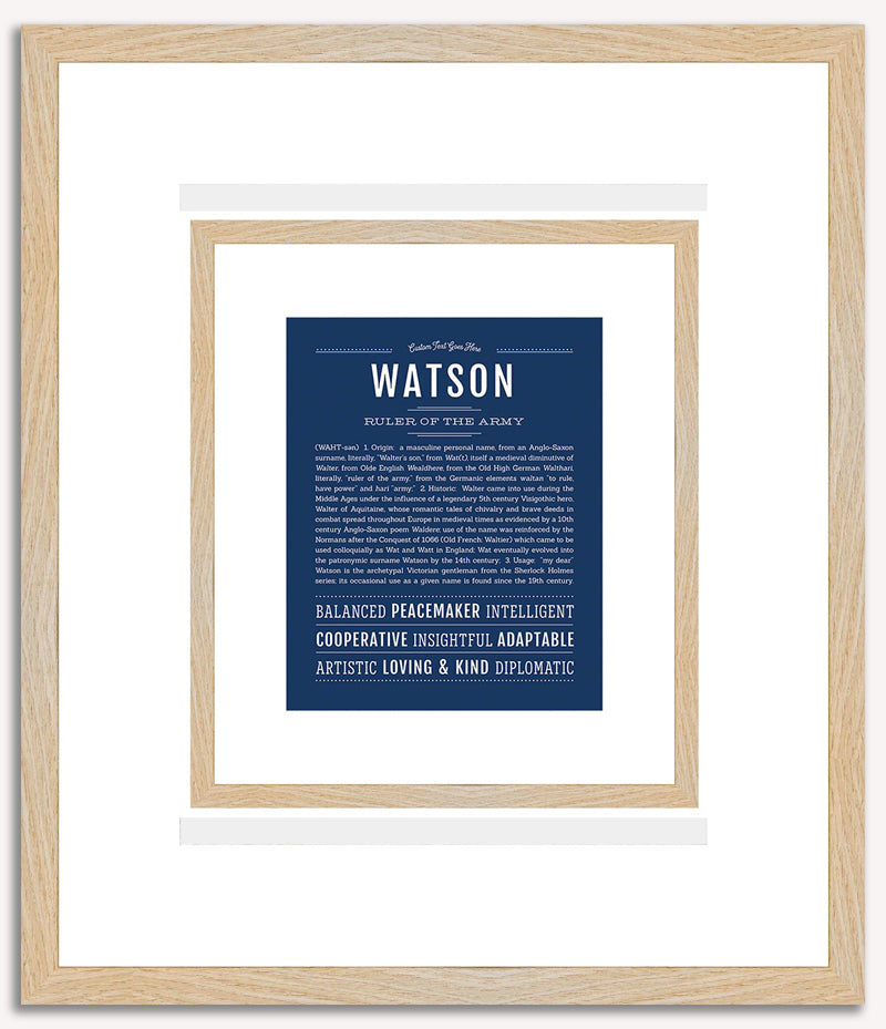 Watson | Name Art Print