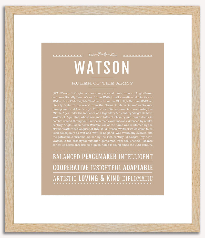 Watson | Name Art Print