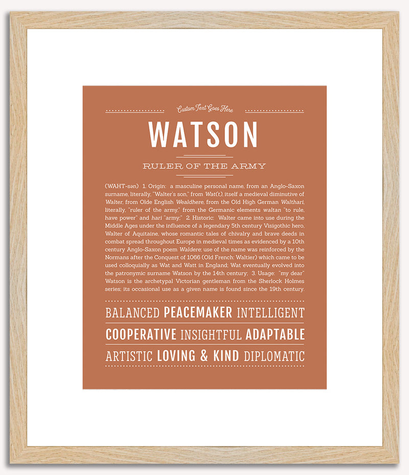 Watson | Name Art Print