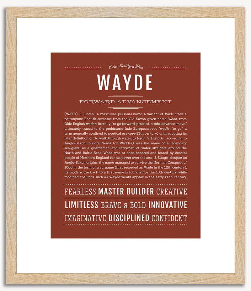 Wayde | Name Art Print